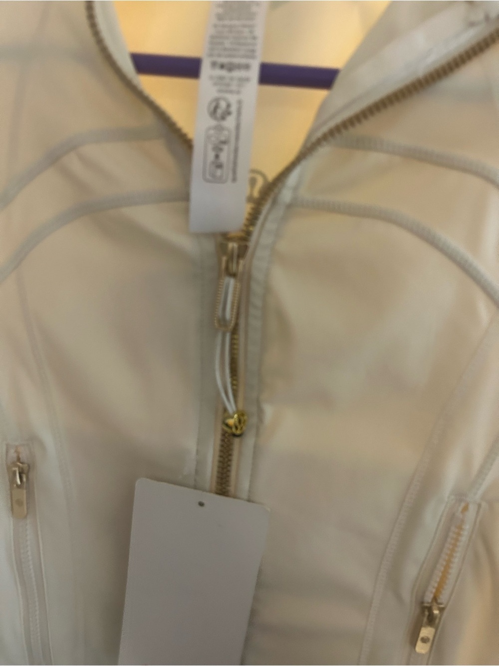 lululemon athletica Cream Zip Front Bomber Jacket - Picture 2 of 3
